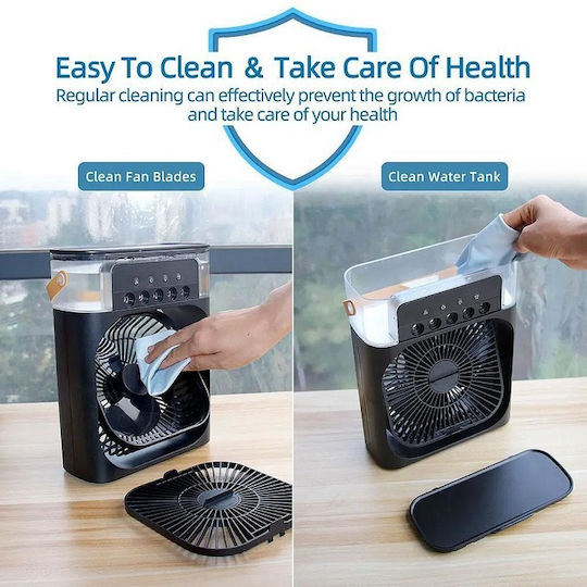USB Fan with Water and Lighting 10W White 512820_w
