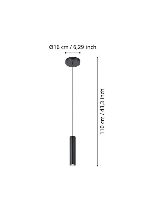 Eglo Hängelampe Schwarz 5.5cm.