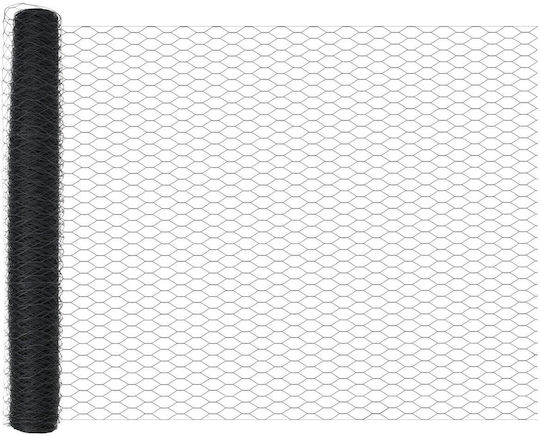 Hexagon Fence Vidaxl Grey 1.4x50 M Steel Stylized Posts Vidaxl Spikes 13 Pcs 32 Mm 160cm Galvanized Steel Grey