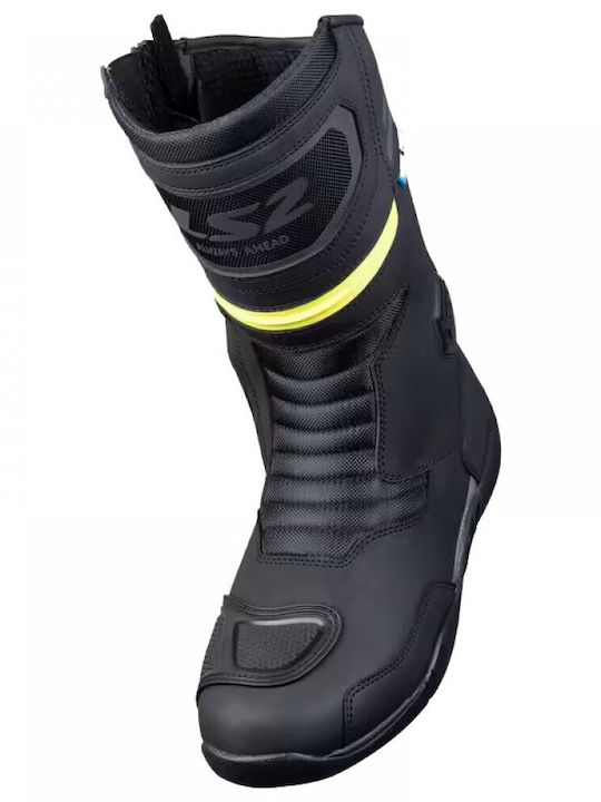 LS2 Goby Herren Reitstiefel Schwarz / Gelb