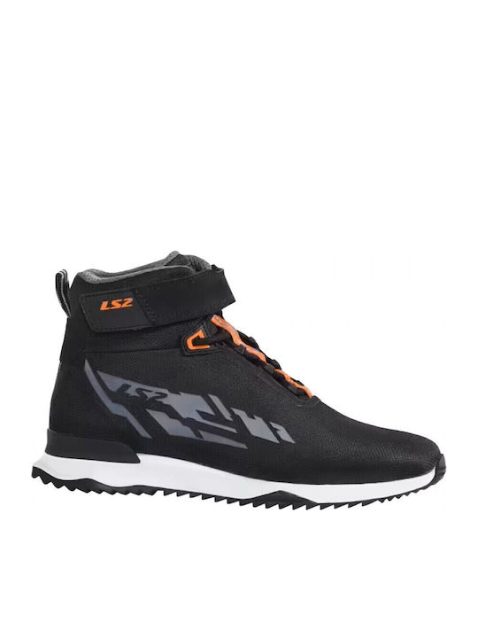 LS2 Acrux Men's Motorcycle Low Boots Black H-V Orange