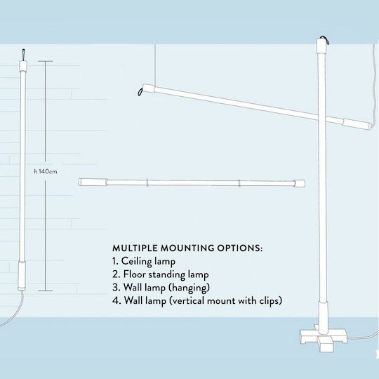 Seletti Linea Dekorative Lampe Bar Weiß