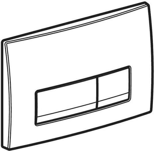 Geberit Flush Plate for Cistern Dual Flush Black Glossy