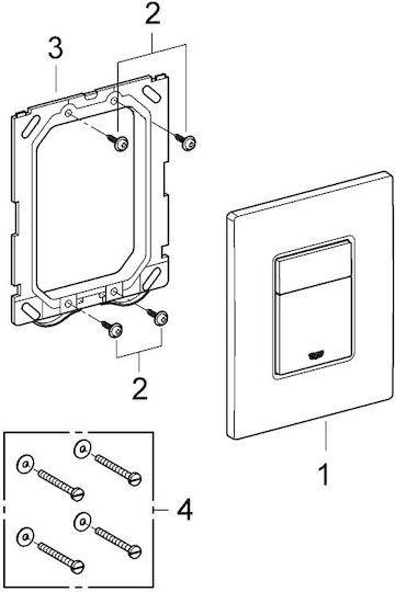 Grohe Skate Cosmopolitan II Flush Plate Dual Flush