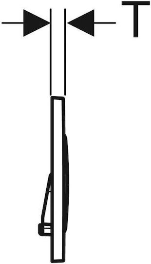 Geberit Sigma 20 Spülplatten für Toiletten Doppelspülung Schwarz Glänzend