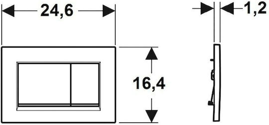 Geberit Sigma 30 Flush Plate Dual Flush Mat