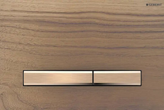Geberit Sigma 50 Spülplatten für Toiletten Doppelspülung Walnussholz Rotgold