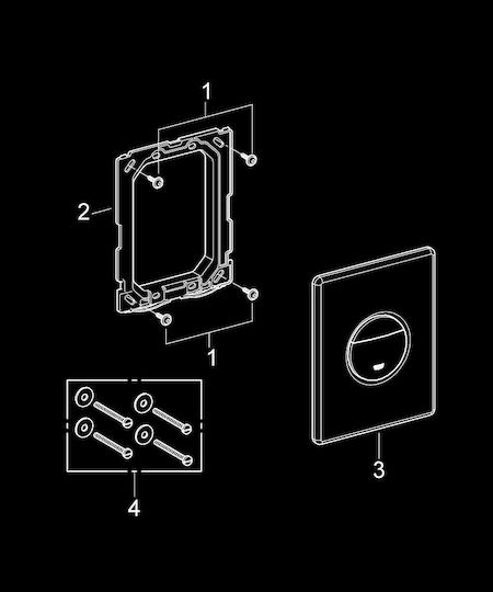 Grohe Nova Cosmopolitan Flush Plate Dual Flush