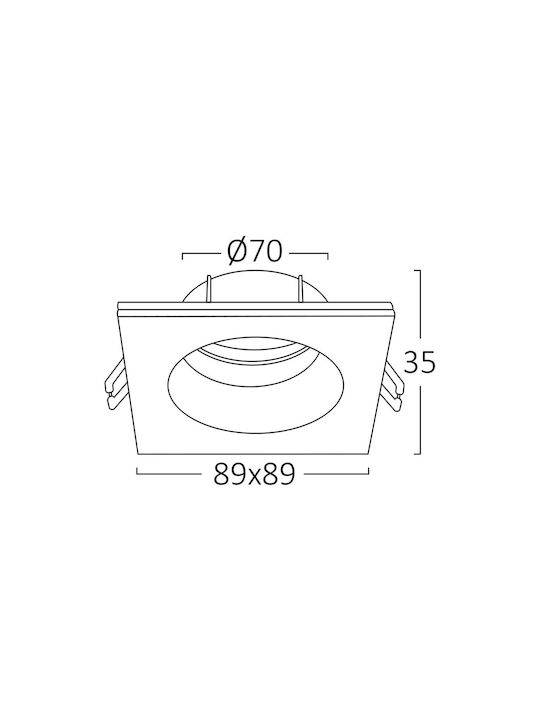 Braytron Επιτοίχιο Εξωτερικό Σποτ LED IP54 8.9x8.9x3.5εκ.
