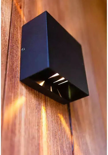 Lutec Gemini Beams Wall-Mounted Outdoor Spot Light LED IP54 10W with Natural White Light Double Beam 11x5.4x11εκ.