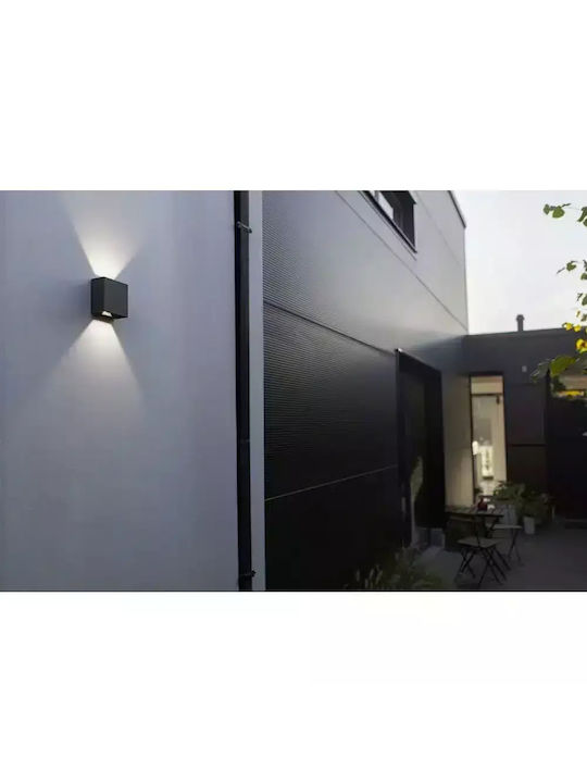 Lutec Gemini Beams Επιτοίχιο Εξωτερικό Σποτ LED IP54 10W με Φυσικό Λευκό Φως Διπλής Δέσμης 11x5.4x11εκ.