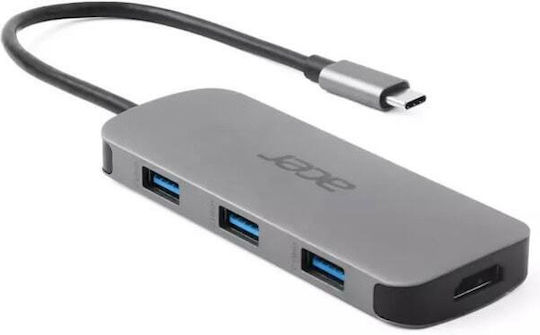 Acer USB-C Docking Station με HDMI PD Ασημί