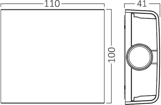 Braytron Επιτοίχιο Εξωτερικό Σποτ LED IP65 2W με Ρυθμιζόμενο Λευκό Φως 11x10x4.1εκ.