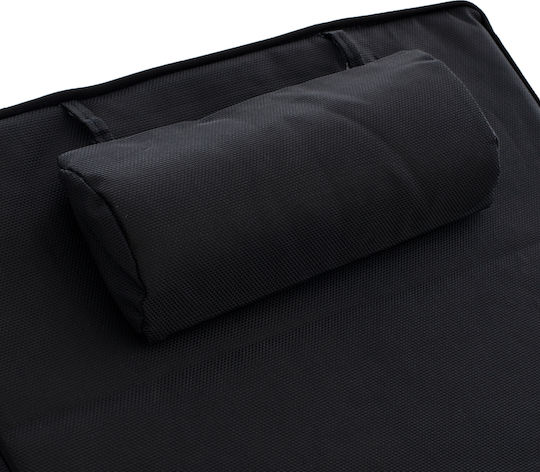 HomeMarkt Sunbed Cushion with Backrest Sifnos Black 196x78cm