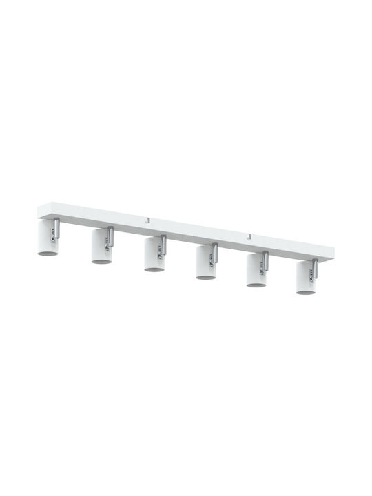 vidaXL Spot with 6 Lights and with Socket E27 in White Color