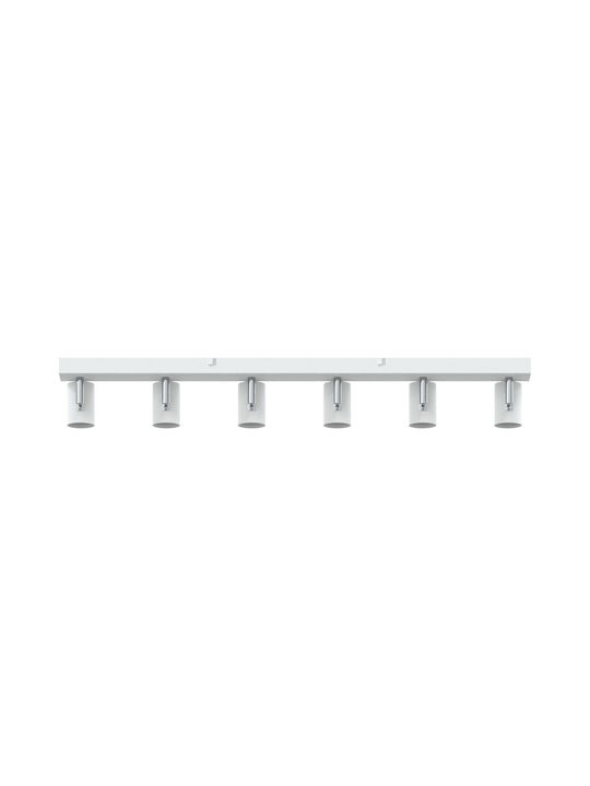 vidaXL Spot with 6 Lights and with Socket E27 in White Color