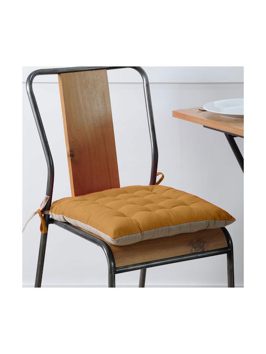 Gartenstuhlkissen S-f Duo Curry/Lin 40x40cm