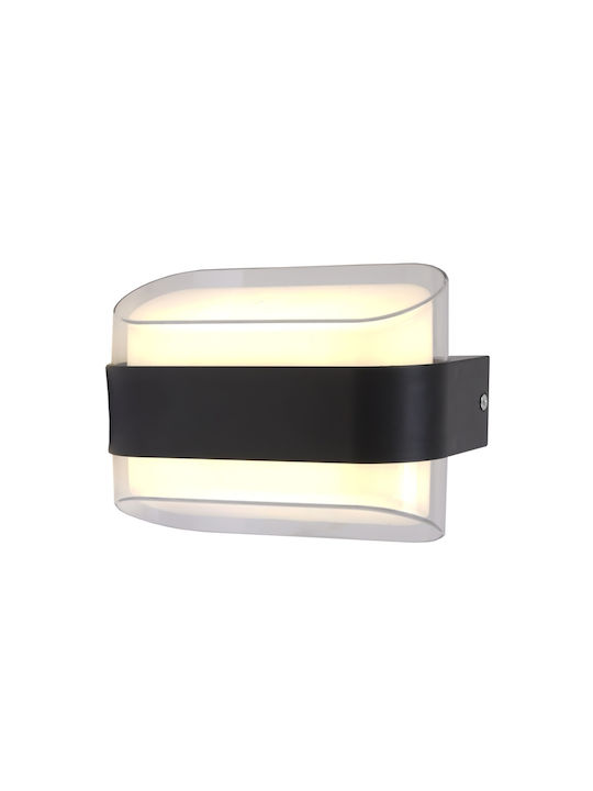 Lightex Επιτοίχιο Εξωτερικό Φωτιστικό LED IP54 5W με Φυσικό Λευκό Φως Διπλής Δέσμης 15.9εκ.