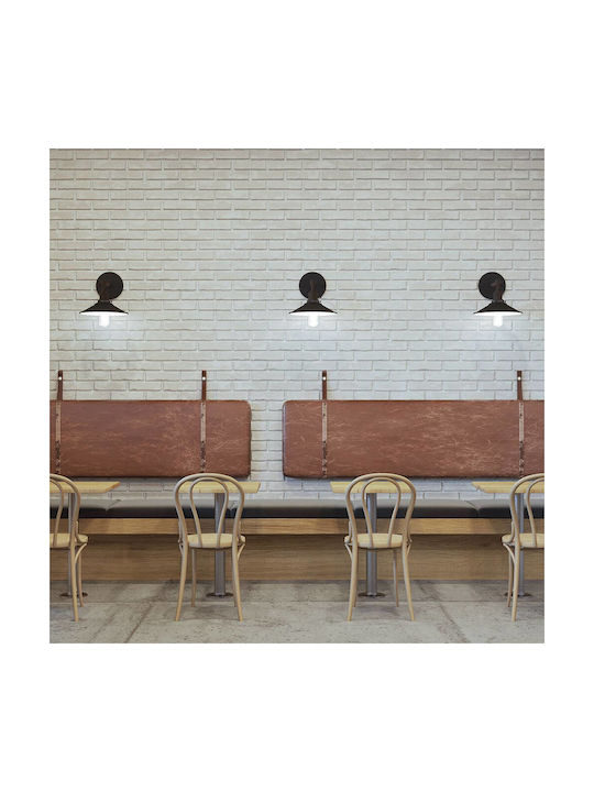 Braytron Lamp Wall with Socket E27 Black 32cm