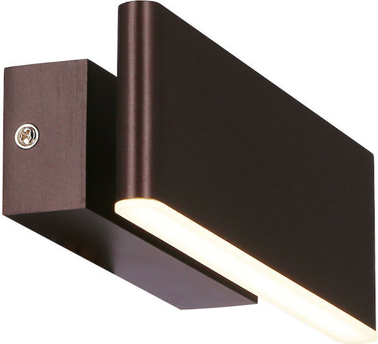 MSA Lamp Wall with Integrated LED and Natural White Light Brown