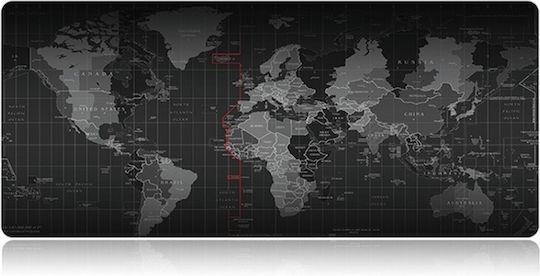 World Map Gaming Mouse Pad XL (600mm) Μαύρο