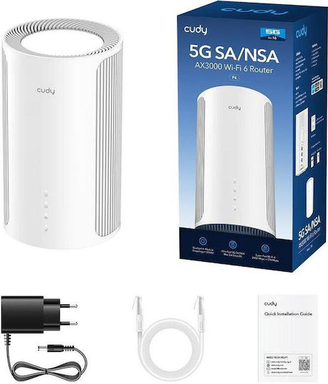 Cudy P4 v1 Ασύρματο 5G Router Wi‑Fi 6 με 3 Θύρες