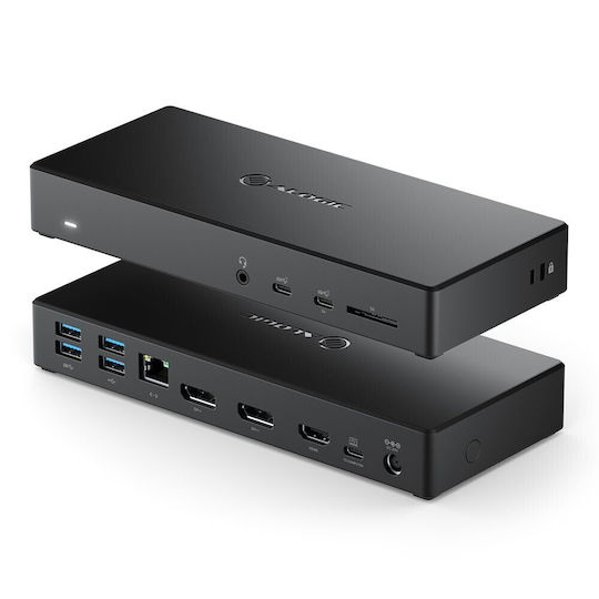 Alogic USB-C / USB-A Docking Station με 4K PD Ethernet Μαύρο (DUCMA3)