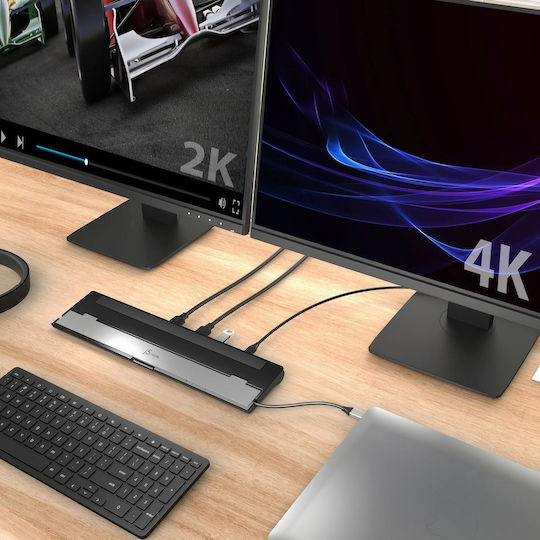 J5 Create USB-C Docking Station με HDMI 4K PD Ethernet Μαύρο (JCD542-N)