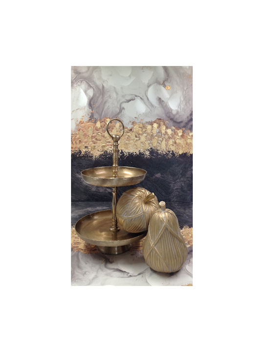 InTheBox Decorative Pear Tricot Poire made of Polyresin Gold 11.5x11.5x17.8cm 1pcs