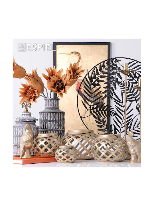 Espiel Decorative Leaf Black Leaves made of Metallic Black 51x9.5x51cm 1pcs
