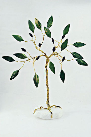 Epilekton Art Dekorative Olive aus Metallisch 16x16cm 1Stück