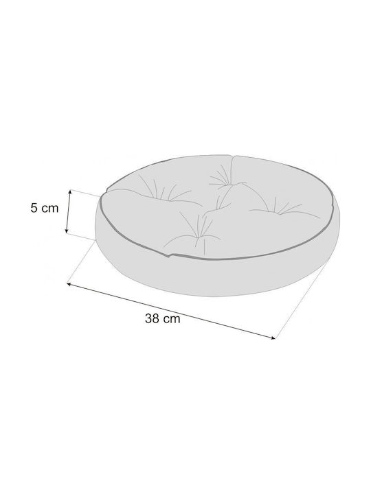 Garden Chair Cushion Round Brown 38x38cm