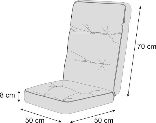 Perna Scaunului De Grădină Cu Spătar Maro 50x120cm