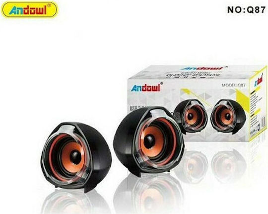 Andowl Q87 Ηχεία Υπολογιστή 2.0 Μαύρα