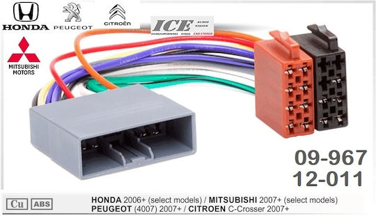 ACV Φίσα ISO Αυτοκινήτου Peugeot / Mitsubishi / Honda / Citroen