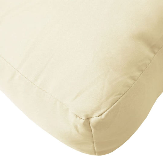 vidaXL Wasserdichtes Sitzbank-Kissen mit Rückenlehne Beige 2 Stück