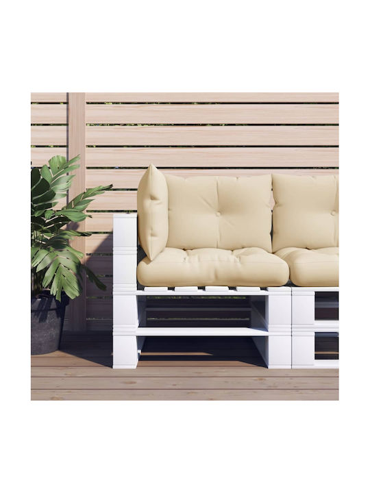 vidaXL Palette Bench Cushion with Backrest Black 3 Pieces 61.5x60cm