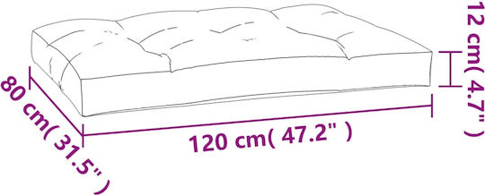 vidaXL Pernă Waterproof Pentru Bancă Perne Pentru Scaune De Grădină Neagră 80x120cm