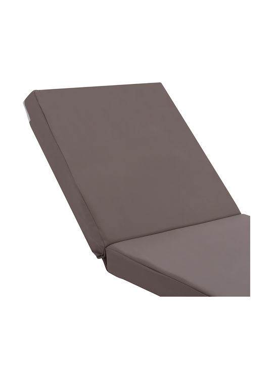 HomeMarkt Μαξιλάρι Ξαπλώστρας με Πλάτη Sifnos Γκρι 70x190εκ.