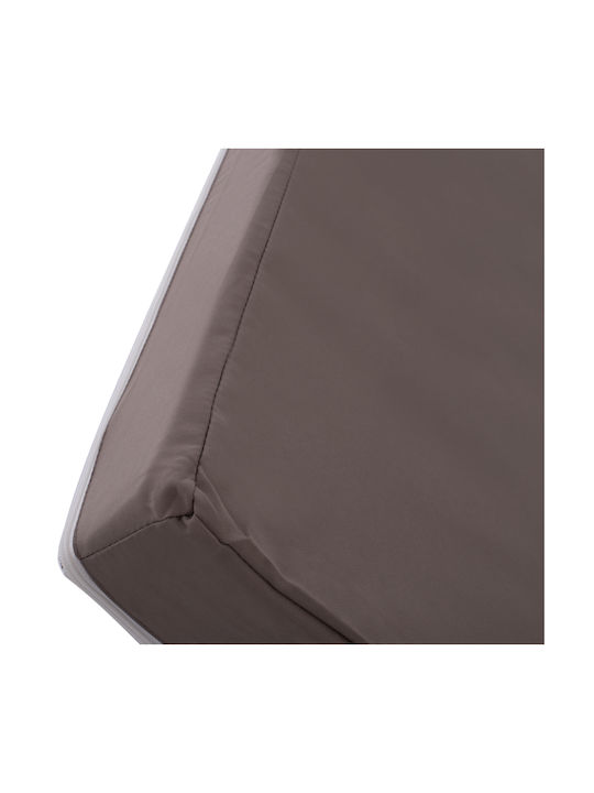 HomeMarkt Μαξιλάρι Ξαπλώστρας με Πλάτη Sifnos Γκρι 70x190εκ.