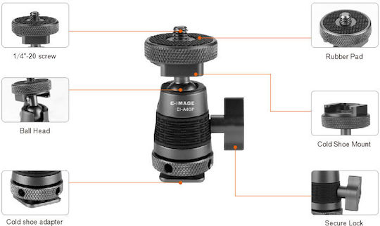 E-image A03p Ball Head Hot Shoe