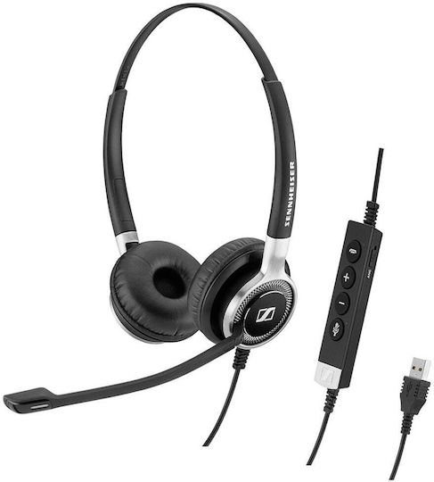 Epos Impact SC 660 USB ML На ушите Мултимедийни слушалки с микрофон и връзка USB-A в Черен цвят