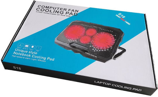 Verk Group Cooling Pad για Laptop με 4 Ανεμιστήρες και Φωτισμό