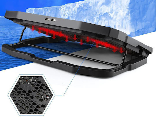 Verk Group Cooling Pad για Laptop με 4 Ανεμιστήρες και Φωτισμό