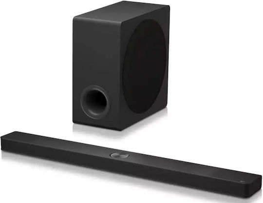 LG Soundbar 5.1 Bluetooth, HDMI und Wi-Fi 570W mit kabellosem Subwoofer und Fernbedienung Schwarz S90TY