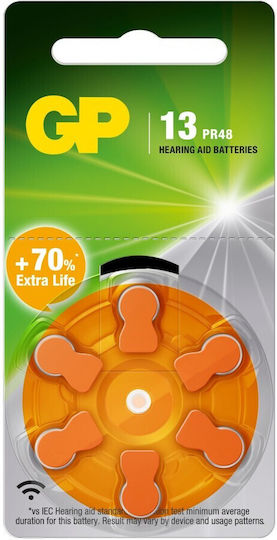 GP Batteries Μπαταρίες Ακουστικών Βαρηκοΐας 13 1.4V 6τμχ
