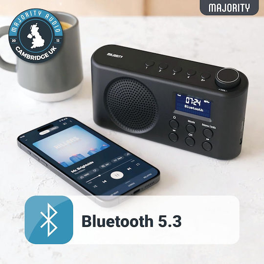 Majority Φορητό Ραδιόφωνο Μπαταρίας DAB+ με Bluetooth και USB Μαύρο