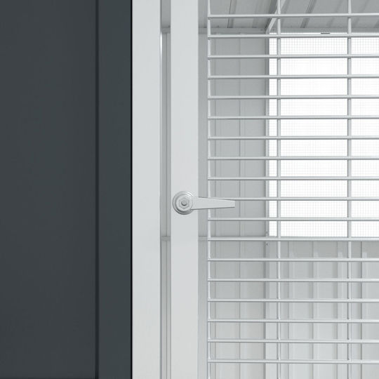 Vidaxl Клетка за птици Антрацит 215x78x200 см Галванизирана стомана Сива