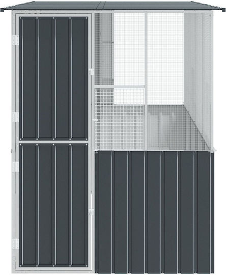 Vidaxl Bird Cage Anthracite 215x78x200 Galvanized Steel Grey
