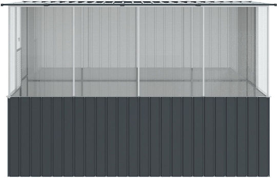 Vidaxl Bird Cage Anthracite 215x78x200 Galvanized Steel Grey